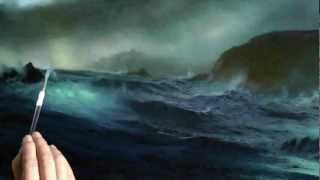 HOW TO PAINT THE OCEAN STORMY COVE PART 5 by Alan Kingwell [upl. by Irakab]