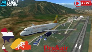 🔴Real Flight Simulator  Drukair A319Neo  Bangkok BKK  Paro PBH [upl. by Brockie]