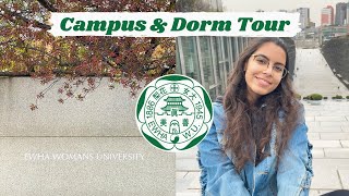 Ewha Womans University Dorm amp Campus Tour  جولة في جامعتي الكورية  سكن الطلاب [upl. by Ailey]