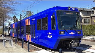 TriMet MAX Light Rail 412024 Feat Phase 4 Units 103 With Horn Show [upl. by Oatis422]