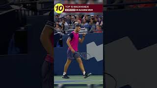 HUBERT HURKACZS POWERFUL BACKHAND AT NBO 2023 🎾⚡️ [upl. by Faro568]