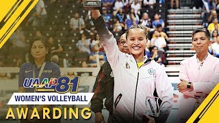 UAAP 81 Womens Volleyball Awarding Ceremony [upl. by Assirol]