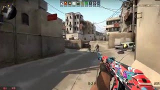 CSGO  Putting 4 LDLC Holo Katowice Stickers 1000 on a ST FN AK Point Disarray [upl. by Aidin]