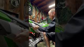 Klx 140r stock vs fmf slip on [upl. by Otrebla]