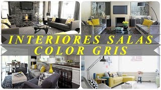 Decoracion de interiores salas color gris [upl. by Andert]