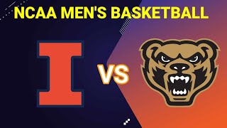 Illinois Fighting Illini vs Oakland Golden Grizzlies  20242025 NCAA MENS BASKETBALL LIVE SCORE [upl. by Eirallih]