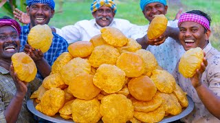 POORI  King Of Poori Recipe  Wheat Poori Recipe Cooking in Village  Crispy Fluffy Puri Recipe [upl. by Cloots]