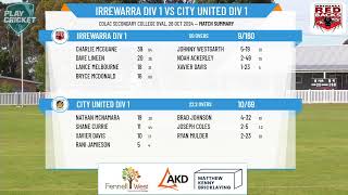 Irrewarra Div 1 v City United Div 1 [upl. by Keffer]