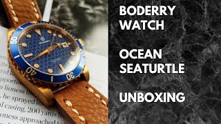 Boderry Watches Bronze Ocean Seaturtle Unboxing [upl. by Asinla]