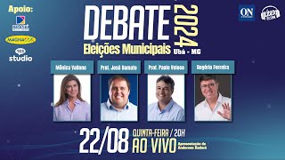 1° DEBATE  ELEIÇÕES MUNICIPAIS 2024  UBÁMG [upl. by Draper995]