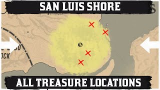 ALL San Luis Shore Treasure Map Location [upl. by Aihtela895]