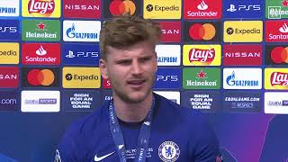 Timo Werner Loses Voice When Celebrating UCL Final Win [upl. by Anaik]