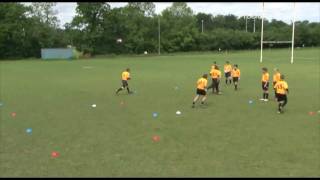 Basic Rugby Drills  Miss pass  Behind [upl. by Heller740]