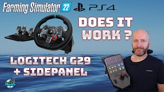 Logitech G29 Wheel and Sidepanel on PS4   Farming Simulator 22 [upl. by Anom]