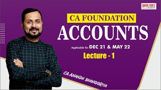 CA FOUNDATION LIVE STREAMING BATCH ACCOUNT Lec 1  BY CA ANANAD BHANGARIYA [upl. by Matias367]