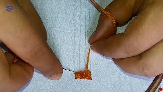 Hand embroidery Cretan Stitch For Beginners [upl. by Hamforrd]