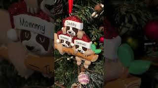 Personalized Sloth Family  3 Christmas Ornament [upl. by Sipple277]