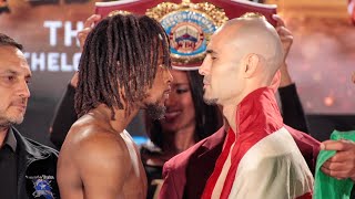 LOCKED IN Keyshawn Davis GETS ALL UP IN Jose Pedrazas face at Lopez vs Ortiz weigh in [upl. by Duong]