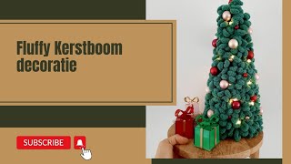 Fluffy Kerstboom decoratie diy diycrafts crochet haken kerstboom [upl. by Ednew]