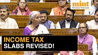 Budget 2024 Income Tax Slabs Revised Standard Deduction Increased  FM Nirmala Sitharaman [upl. by Atinaj]