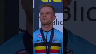 Tears for Thibau Nys after winning the UEC European Cyclocross Championships homeofcycling [upl. by Rednas167]