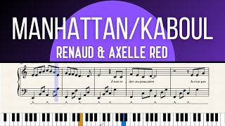 Renaud et Axelle Red  Manhattan Kaboul Piano Tutorial  MuseScore [upl. by Flemming469]