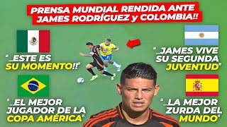 PRENSA BRASILEÑA Y MUNDIAL SE RINDE ANTE JAMES RODRÍGUEZ TRAS BRUT4L PARTIDAZO CONTRA BRASIL [upl. by Laeria]