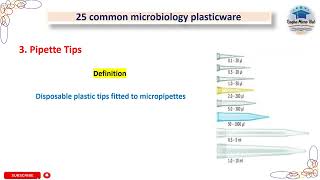 3 Pipette Tips  25 common microbiology plasticware laboratory microbiology part3 [upl. by Aron]