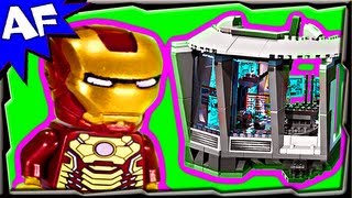 Iron Man MALIBU MANSION Attack 76007 Lego Marvel Super Heroes Animated Building Review [upl. by Martina]