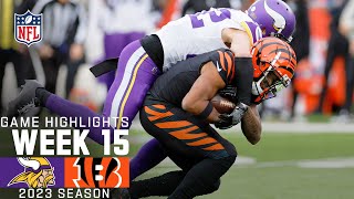 Minnesota Vikings vs Cincinnati Bengals Game Highlights  NFL 2023 Week 15 [upl. by Kiehl]