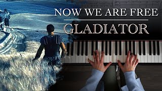 Now We Are Free  GLADIATOR  Piano cover  Sheet music [upl. by Darra]