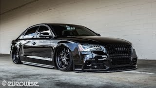 Airride equipped Audi A8L on AG Wheels built by Eurowise Charlotte NC [upl. by Mulcahy]