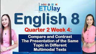 Comparing and Contrasting Topics in Multimodal Text  Part 1  Grade 8 English  Quarter 2 Week 4 [upl. by Ynafit]