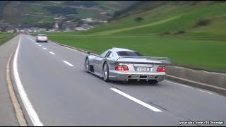 Mercedes CLK GTR AMG Acceleration Sound amp Drag Race with 911 GT1 [upl. by Padegs]