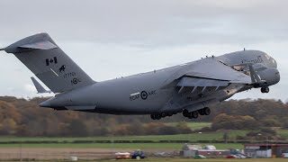 Spectacular Military Planes At Prestwick Airport [upl. by Auqinal]