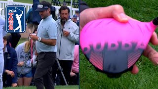 Bubba Watson breaks driver makes improbable birdie at Travelers [upl. by Bancroft579]