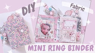 How to make a Mini 3 Ring Fabric binder [upl. by Ashlie]