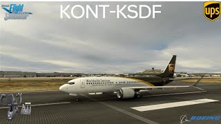 MSFS LIVE  UPS Cargo OPS  KONT ✈ KSDF  PMDG 737800 msfs2020 [upl. by Jasmine533]