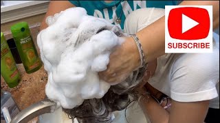 ASMR Sleepy Sink Shampoo Sounds  Calming Scrub Sounds  Suds amp Suds  Hair Washing [upl. by Eibber92]