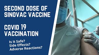 SINOVAC VACCINE SECOND DOSE EXPERIENCE PHILIPPINES  SIDE EFFECTS  COVID19 [upl. by Diane-Marie]