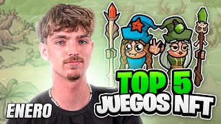 TOP 5 MEJORES JUEGOS NFT PARA GANAR DINERO  Enero 2024 [upl. by Ailima]