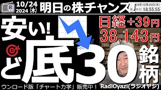 【投資情報株チャンス】安い！ど底！30銘柄。買いを検討できる「ど底」銘柄を業績もチェックしながらチャート分析し、ナンピン君で売買プランを練る●ど底銘柄：7453良品計画、65067安川／他●歌：休 [upl. by Bathesda]