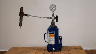 Making HYDRAULIC JACK Injector Tester [upl. by Wilkens]