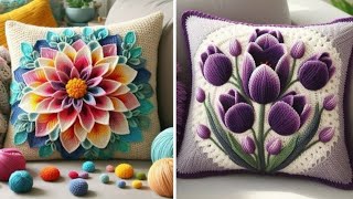 Modern crochet flower pillow covers Vintage crochet flower pillow covers [upl. by Lucey]