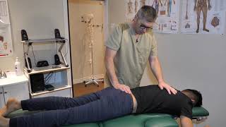 Osteopathic Technique Demo Myofascial Release Legs and Back [upl. by Asiole]