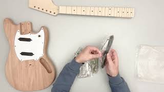 DIY Guitar Kit Unboxing  Short Scale Build Your Own Guitar Kit VW049 From Vibeworks Guitars [upl. by Melan]