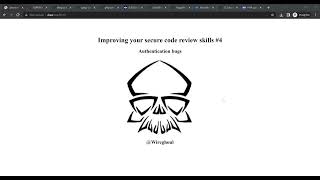Improving your secure code review skills 4  Authentication bugs [upl. by Thurman]