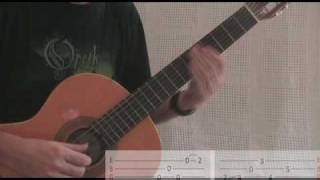 Opeth Guitar Lesson  Benighted part one [upl. by Hcurob684]