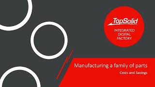 Manufacture a family of parts with TopSolid [upl. by Atews]