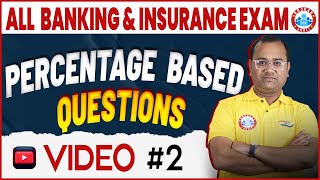 All Banking amp Insurance Exam 2024  Percentage Based Questions Percentage Shorts Trick by Tarun Sir [upl. by Murray140]